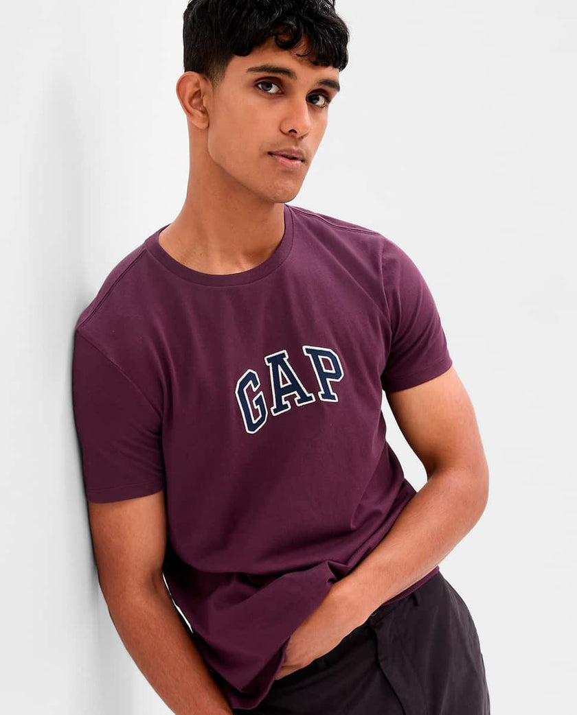 Gap Mid Logo Tee - Burgendy - Brand Store