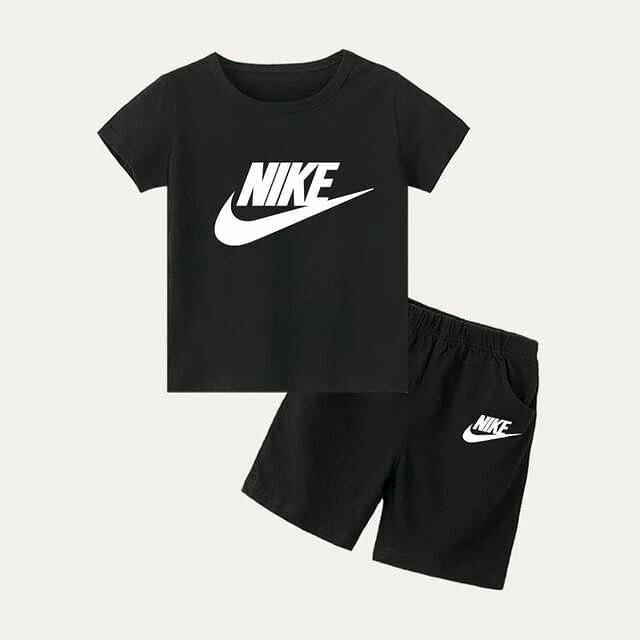 Ni-ke Boys Short Set - Black - Brand Store