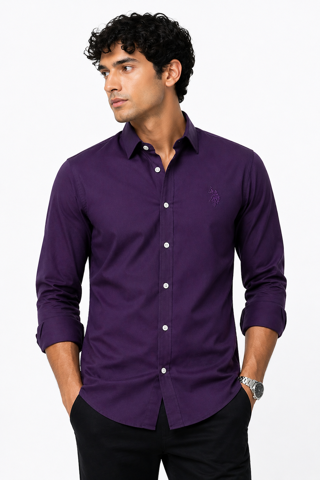 USPA Purple Casual Shirt