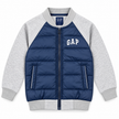 GAP Kids Hybrid Puffer Bomber Jacket - Navy/Gray