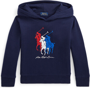 POLO Triple Pony Hoodie  - Navy Blue