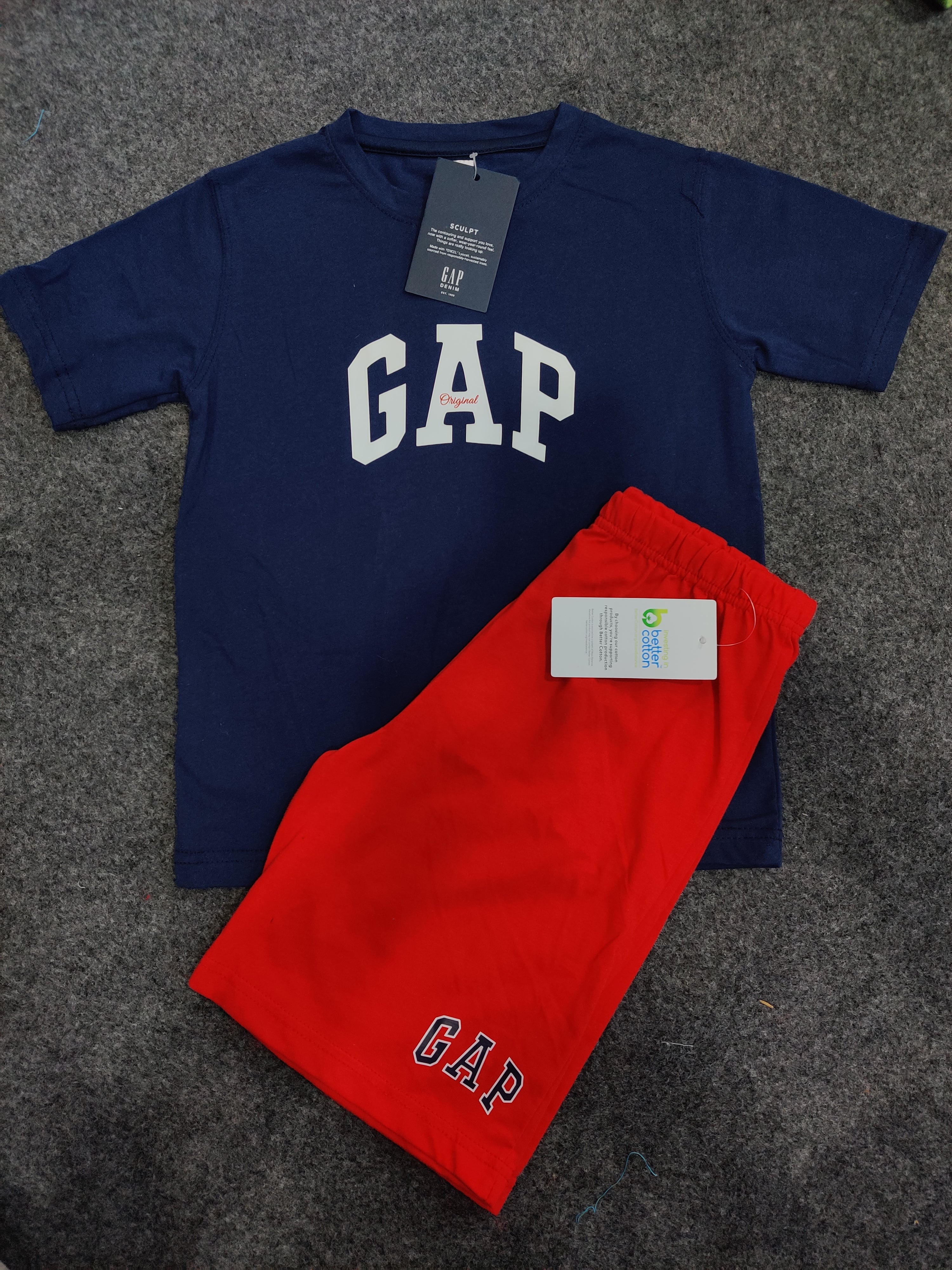 Gap Boys Short Set - Navy/Red - Brand Store
