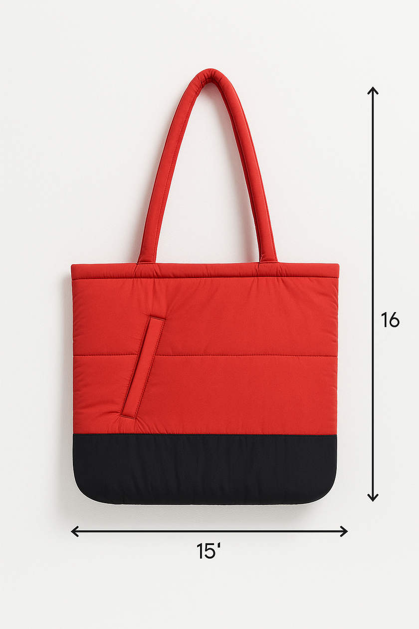 Nuptse Tote bag - Red/Black