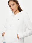 Tommy Flag Logo Women's Pullover Hoodie - White