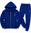 Polo Zipper Hood Tracksuit - Royal Blue