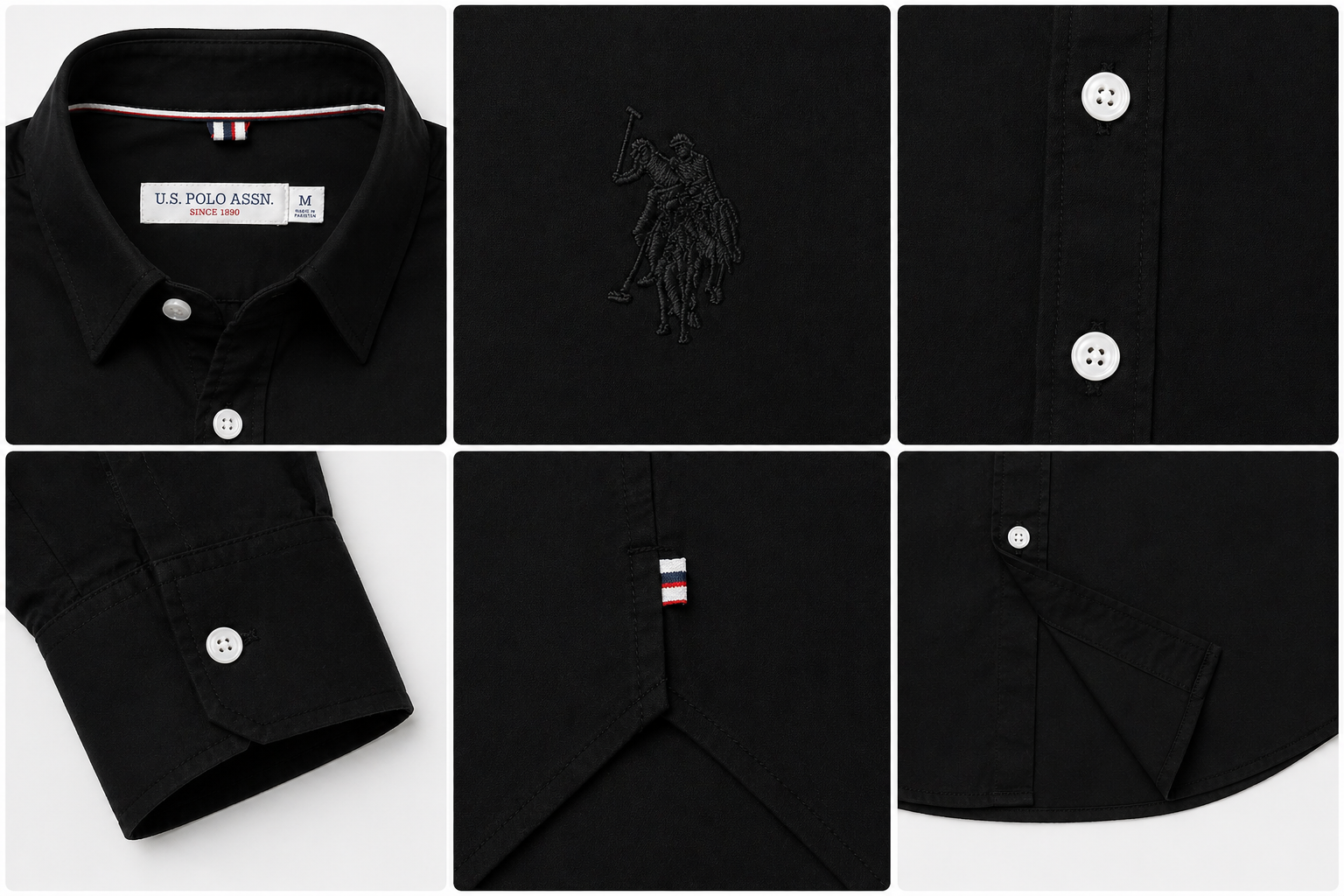 USPA Black Casual Shirt