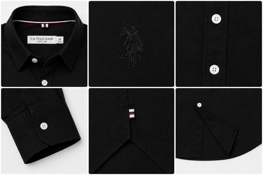 USPA Black Casual Shirt