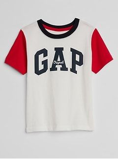 Gap Color Block Kids Tee - White - Brand Store