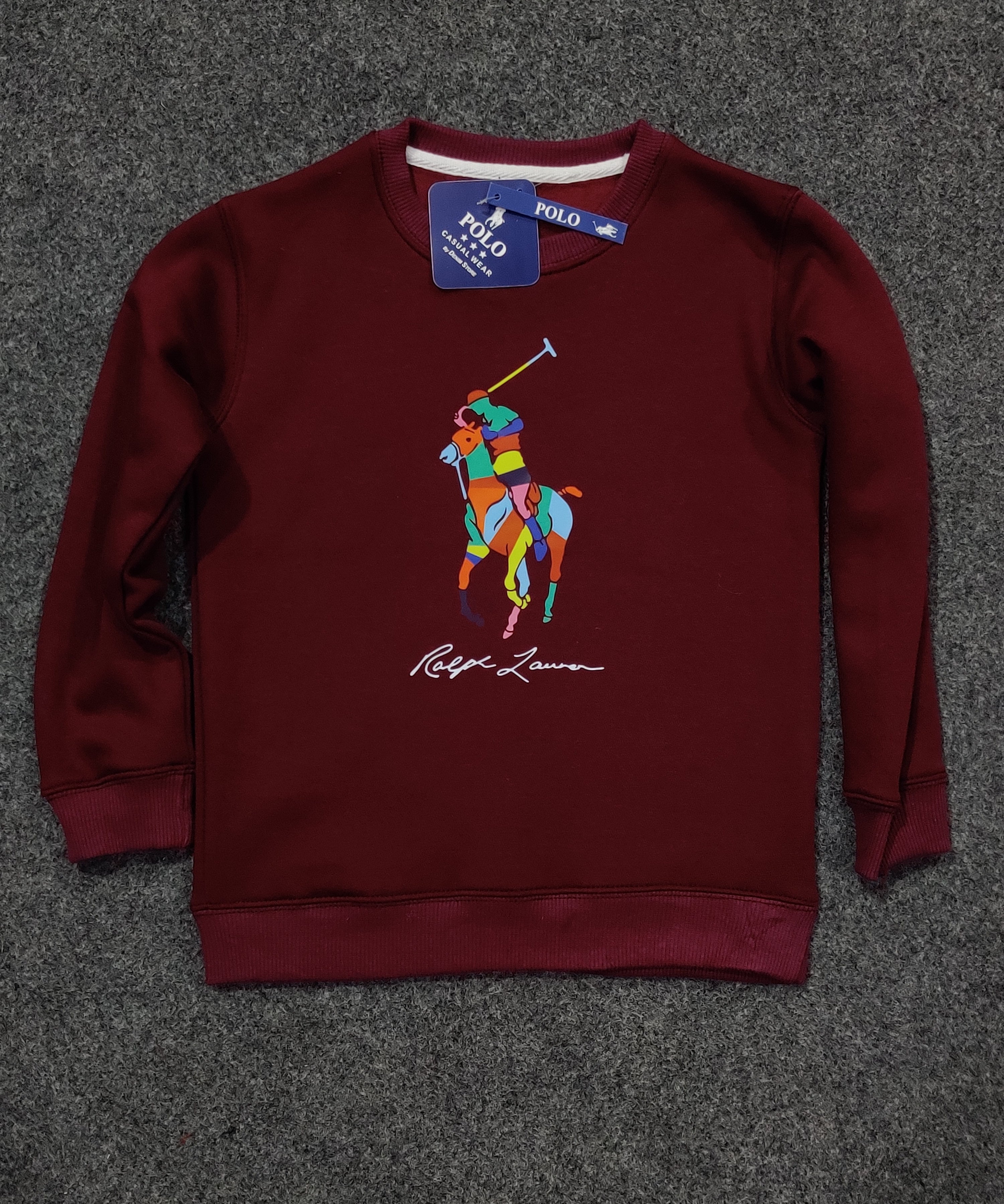 Polo Multi Pony Sweatshirt - Burgundy