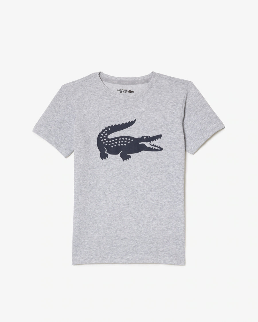Lacoste Crocodile Printed Tee - Gray - Brand Store