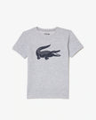 Lacoste Crocodile Printed Tee - Gray - Brand Store
