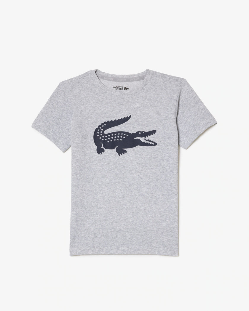 Lacoste Crocodile Printed Tee - Gray - Brand Store