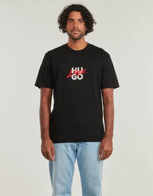 Hugo Signature Logo Tee - Black - Brand Store