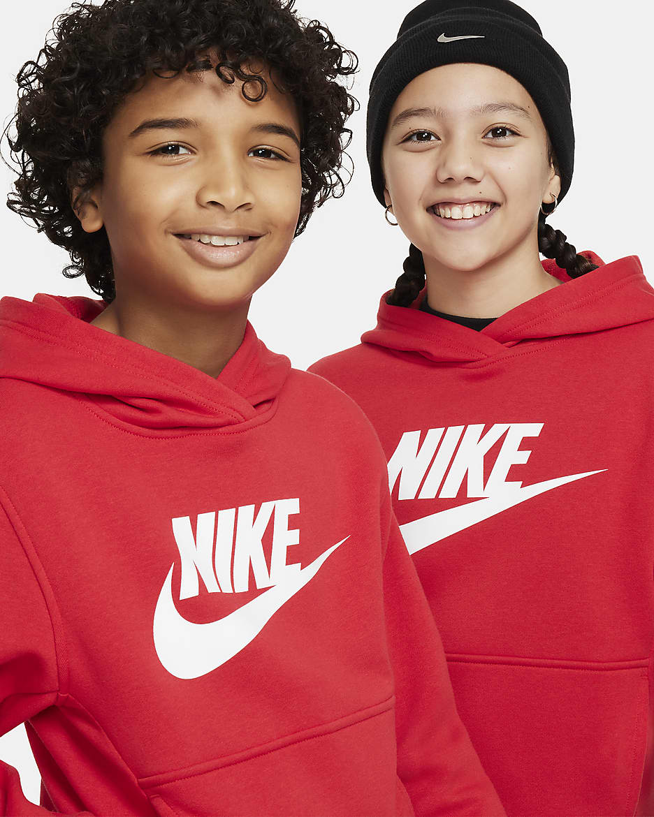 NK Pullover Hoodie Kids Unisex - Red