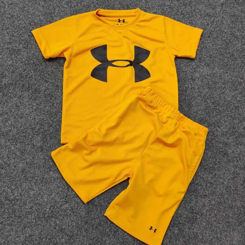 UA Basic Logo Boys Short Tee Set - Yellow - Brand Store