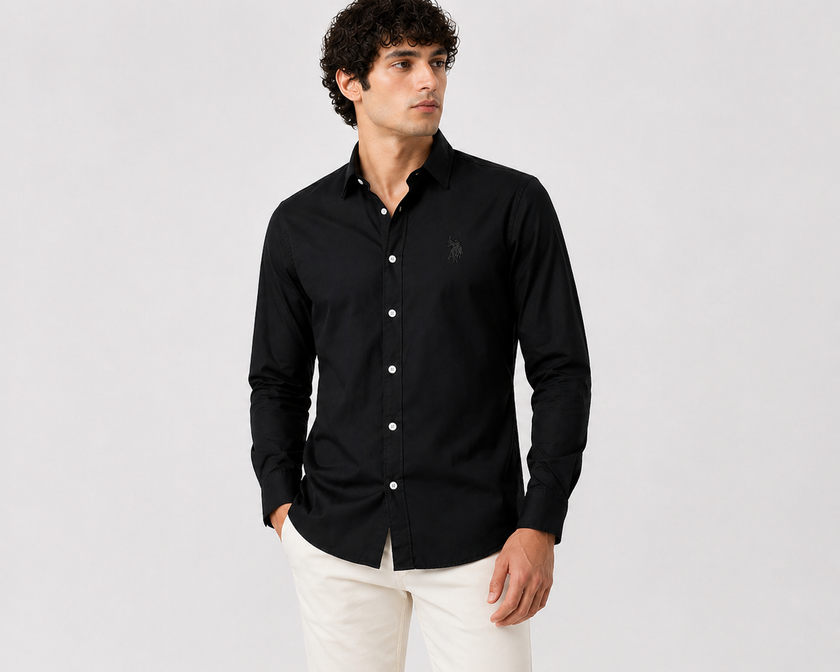 USPA Black Casual Shirt