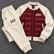 GAP Kids Hybrid Puffer Tracksuit Set – Burgendy/Biege