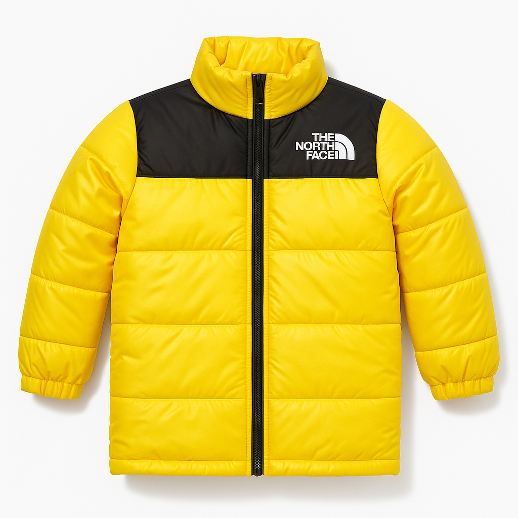 TNF Full Sleeves Kids Puffer - Yellow