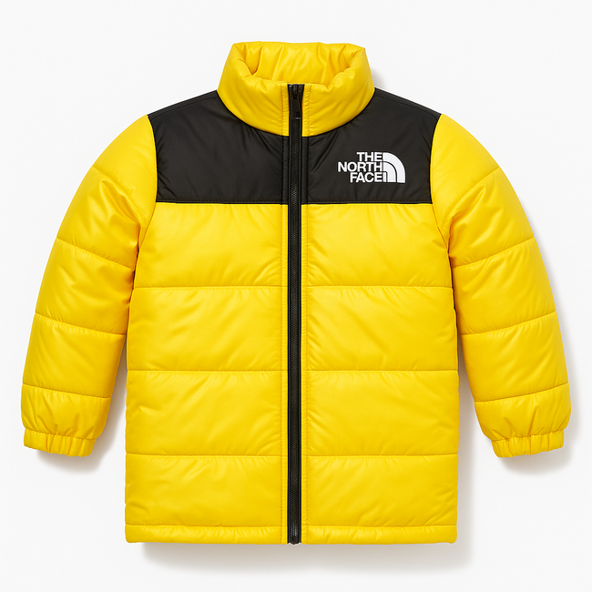 TNF Full Sleeves Kids Puffer - Yellow