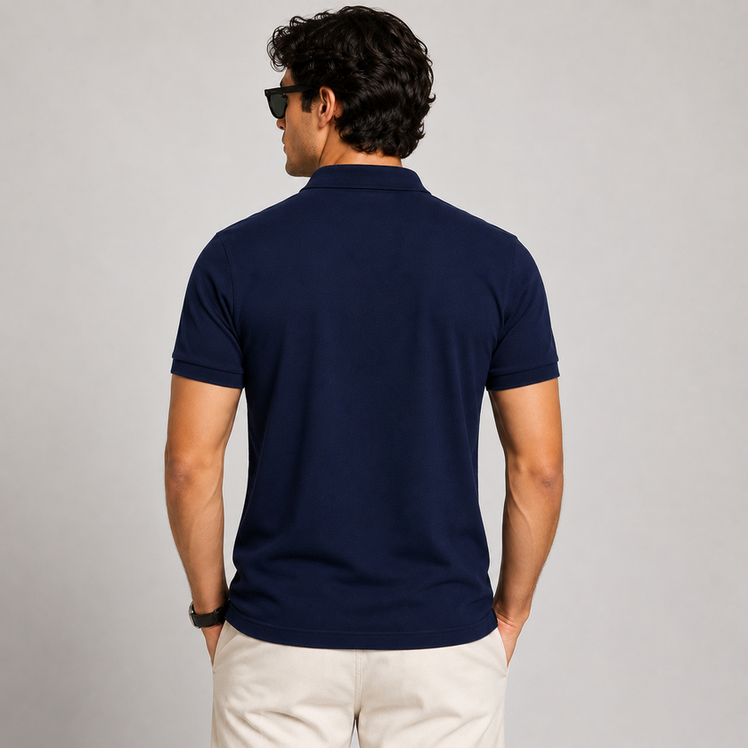 Polo Pique Navy Shirt