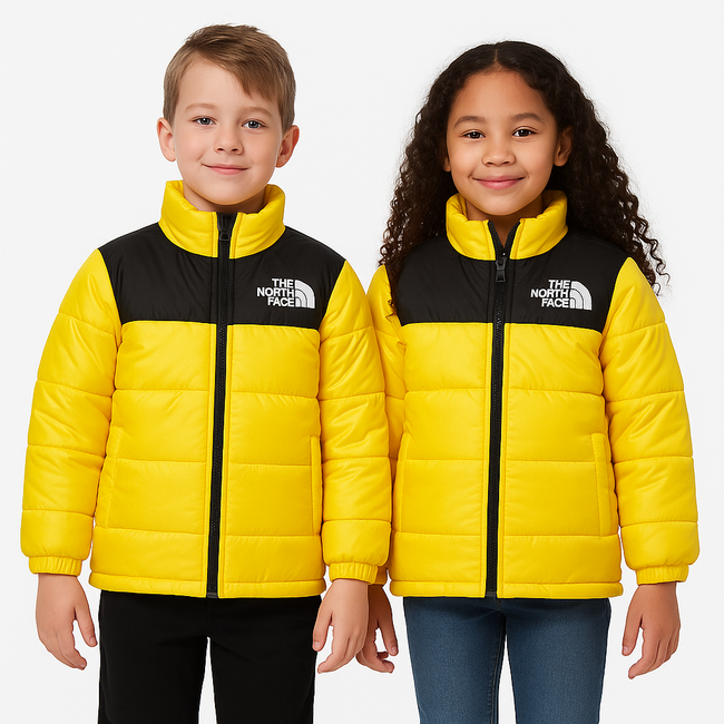 TNF Full Sleeves Kids Puffer - Yellow