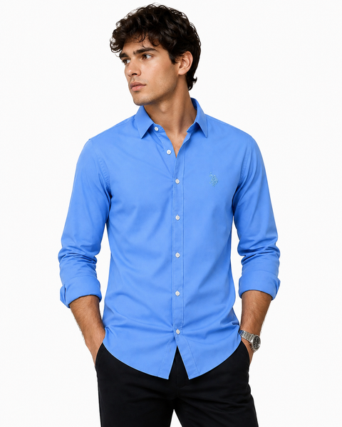 USPA Sky Blue Casual Shirt