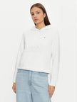 Tommy Flag Logo Women's Pullover Hoodie - White