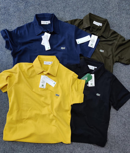 Lacoste Solid Polo Tee - Black