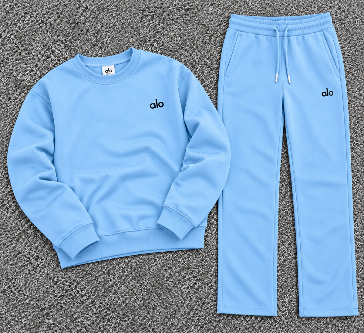 ALO Relaxed Fit Sweatshirt & Wide-Leg Trouser Set