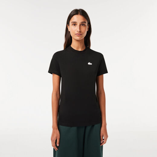 Lacoste White Logo Tee - Black - Brand Store