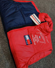 TH Color Block Puffer Vest – Red & Navy