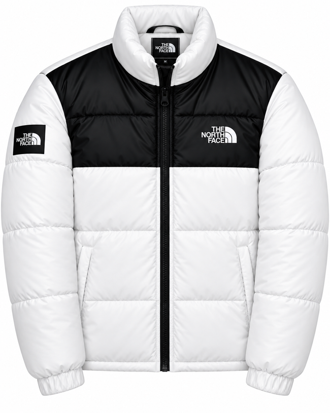 TNF Colorblock Paded Jacket - White/Black