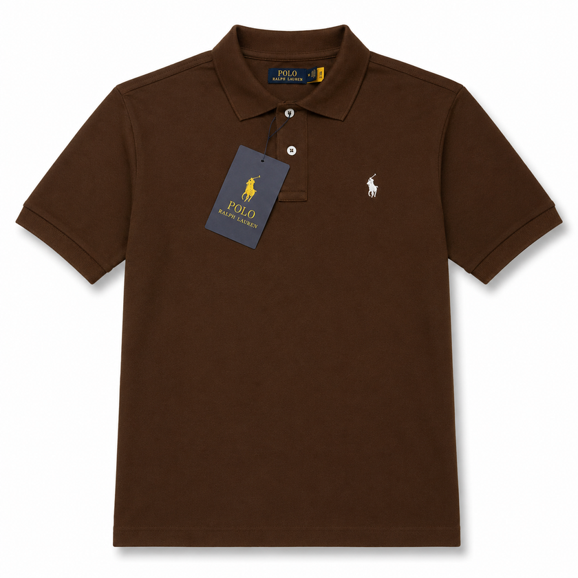 Polo Pique Brown Shirt
