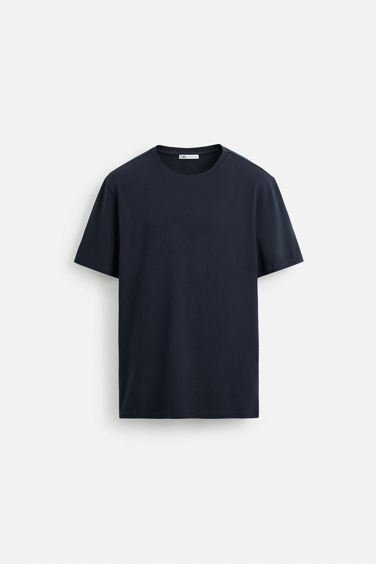 Zara Basic Cotton Tee - Navy - Brand Store
