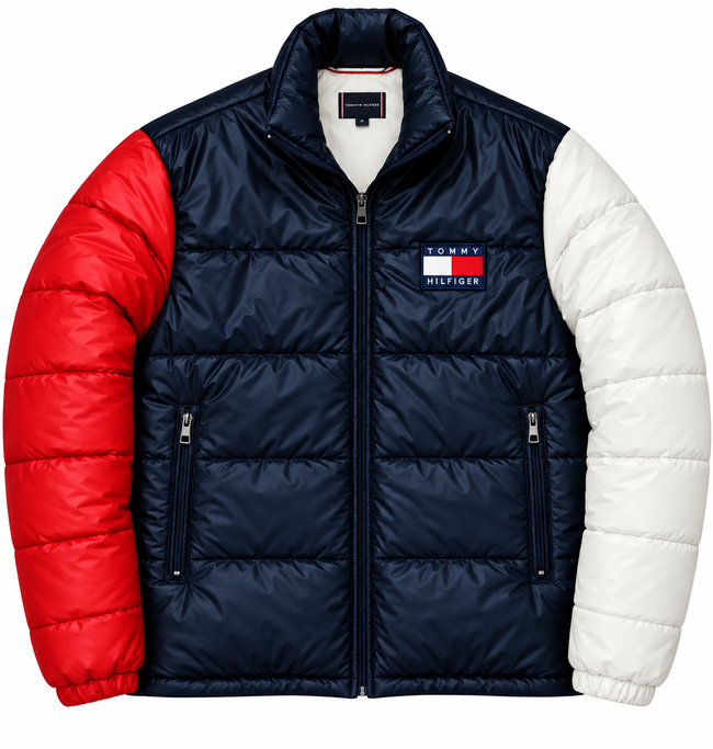 Tommy Colorblock Puffer - Navy