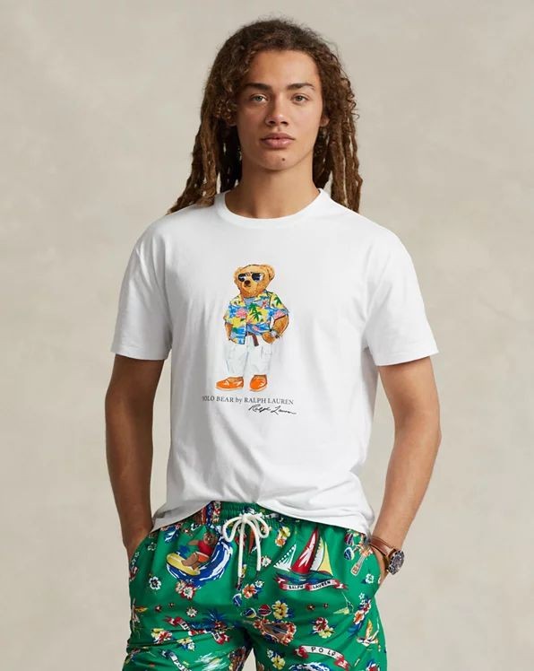 Polo Bear Printed Tee - White - Brand Store