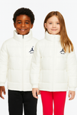 Kids Jordan Puffer Jacket -  White