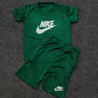 Ni-ke  Logo Boys Short Tee Set - Forest Green - Brand Store