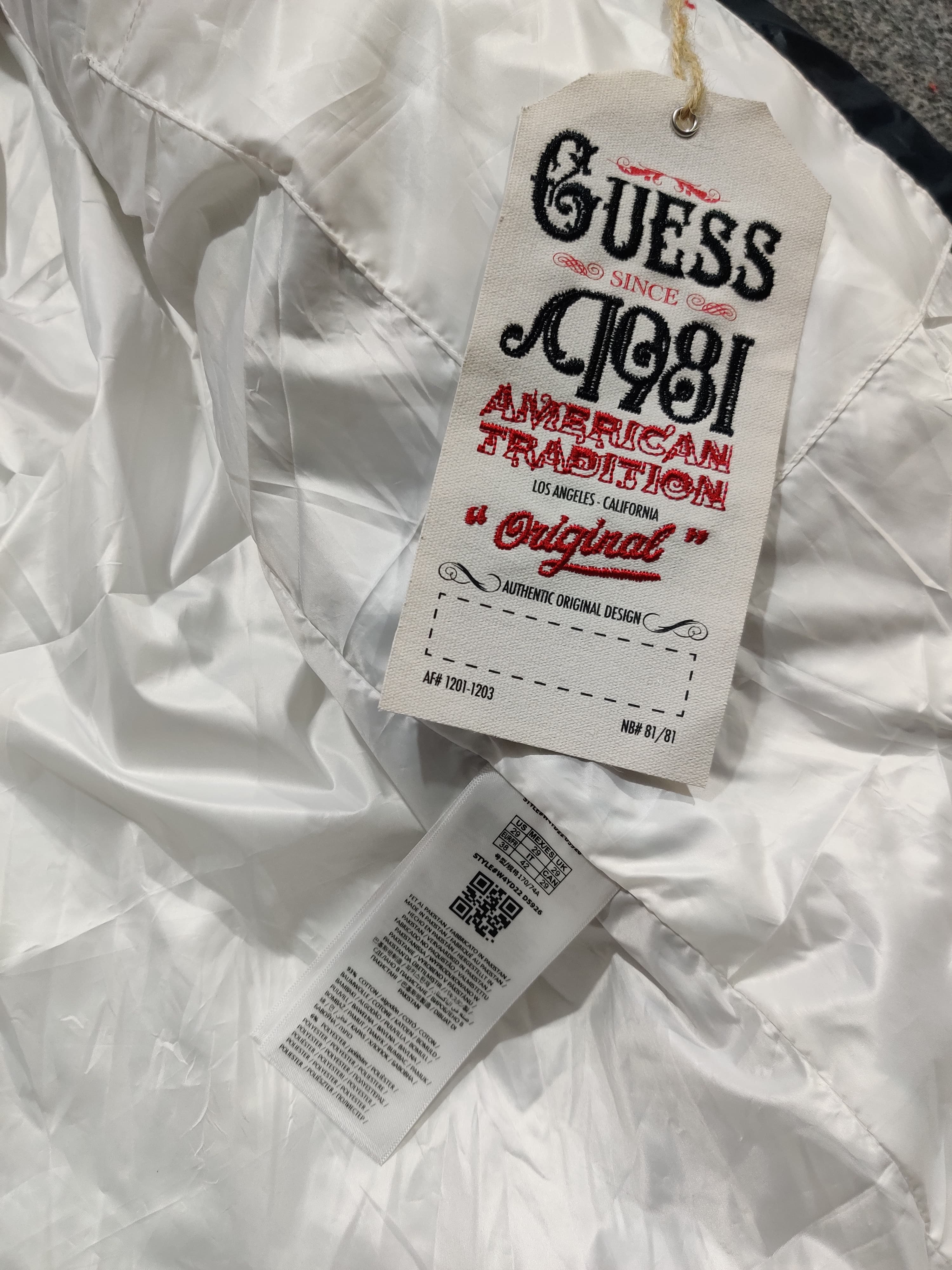 Guess Refletive Jacket - Blue/White