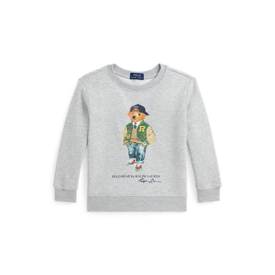 Polo Cap Bear kids Sweatshirt - Heather Gray