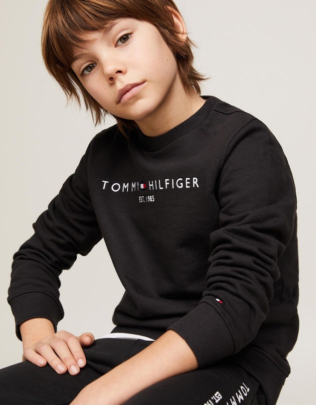 TH Flex Logo Embroidered Sweatshirt - Black