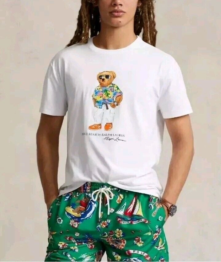 Polo Bear Printed Tee - White - Brand Store