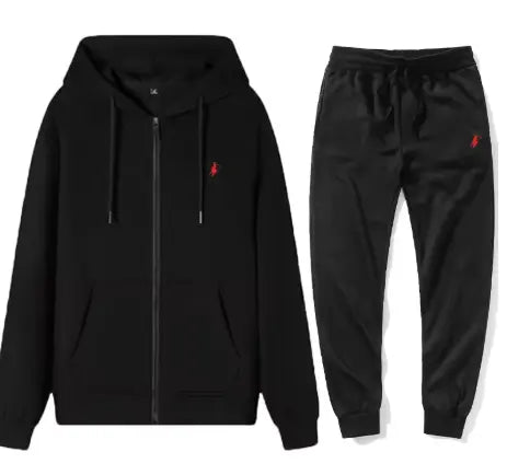 Polo Pony Tracksuit Fleece- Black