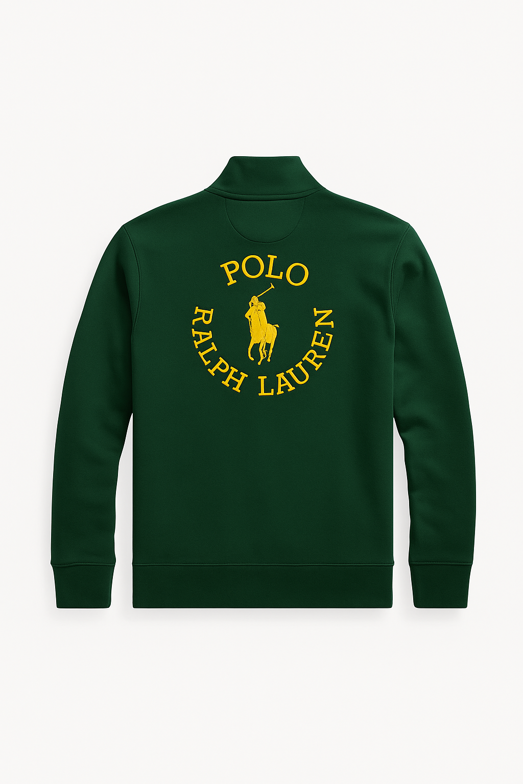 Polo dual side Embroidered Zipper - Green