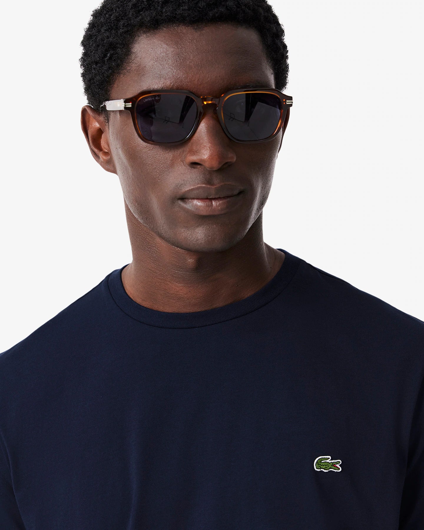 Lacoste Solid Tee - Navy - Brand Store