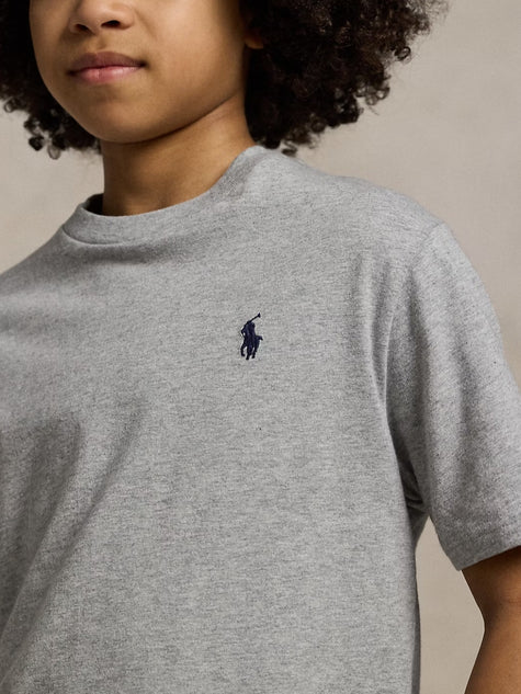 RL Small Pony Embroidered T Shirt - Grey