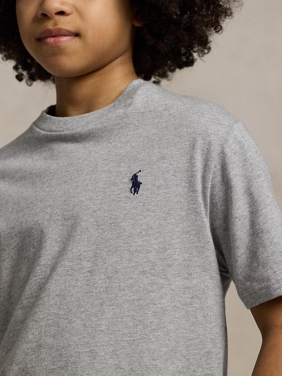 RL Small Pony Embroidered T Shirt - Grey