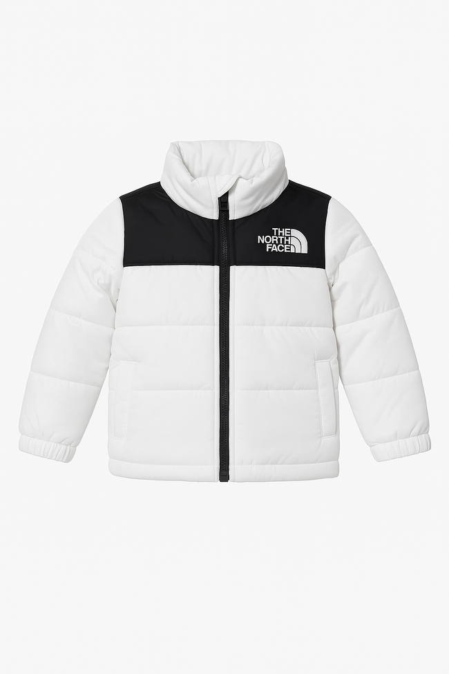TNF Full Sleeves Kids Puffer - White