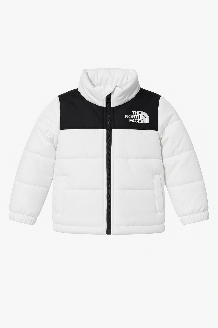 TNF Full Sleeves Kids Puffer - White