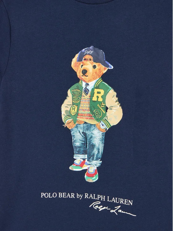 Boys Polo Bear Cap Shirt - White - Brand Store